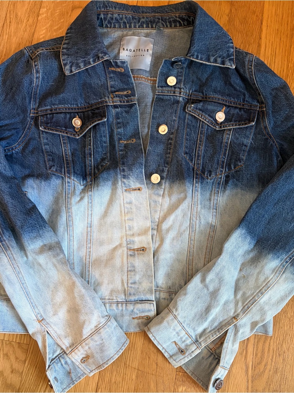 bagatelle Two-Tone Blue Ombre Denim Jacket